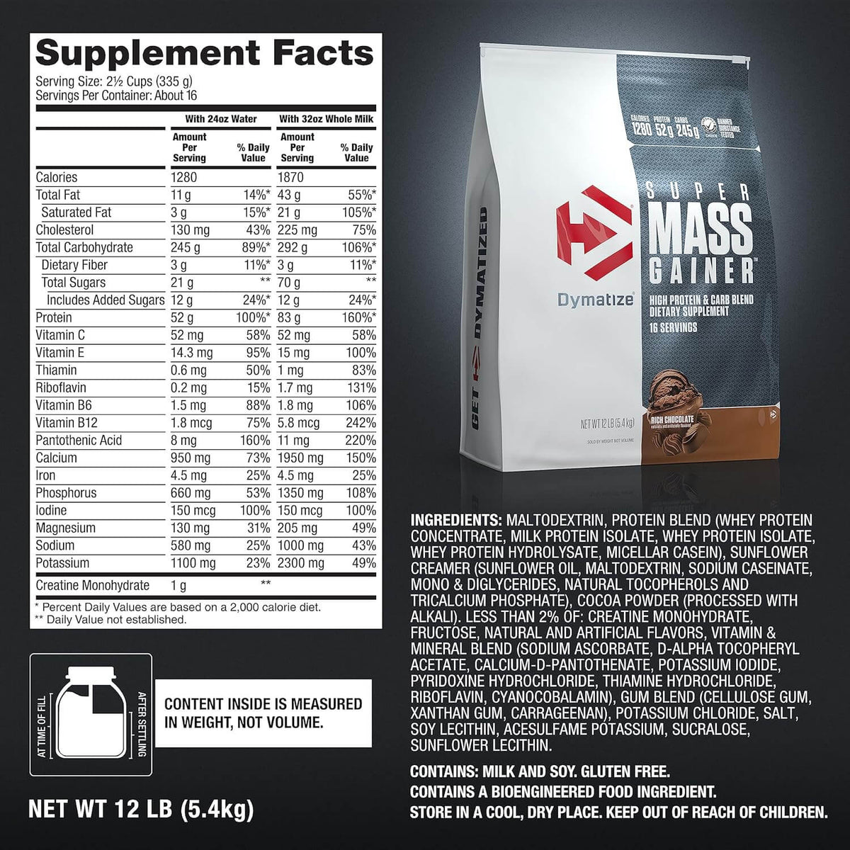 Dymatize Super Mass Gainer 12lbs